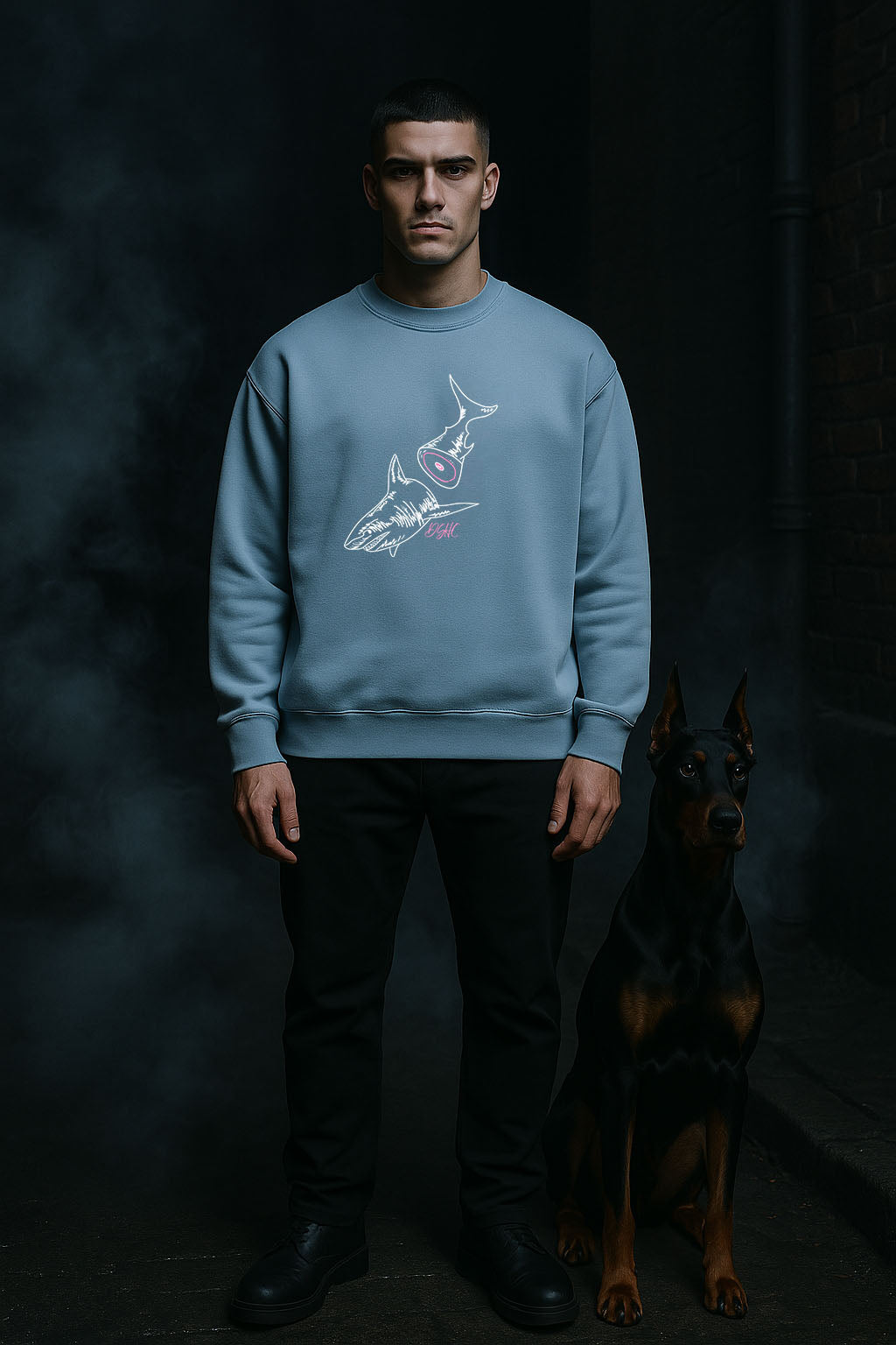 DEAD SMYLE - GREAT WHYTE SWEATER - GLACIER
