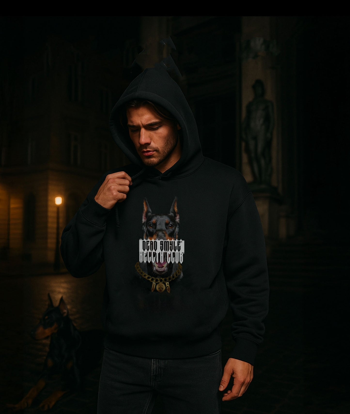 DEAD SMYLE - DOBERMAN BOX HOOD - NERO