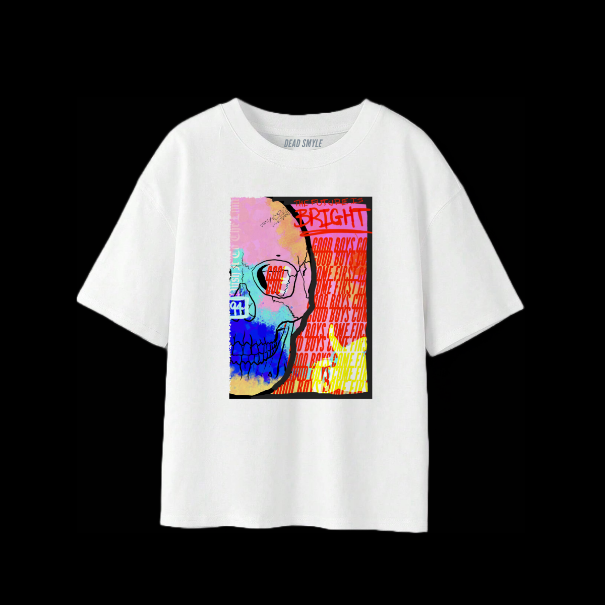 DEAD SMYLE - Morning Skull Box Tee - White